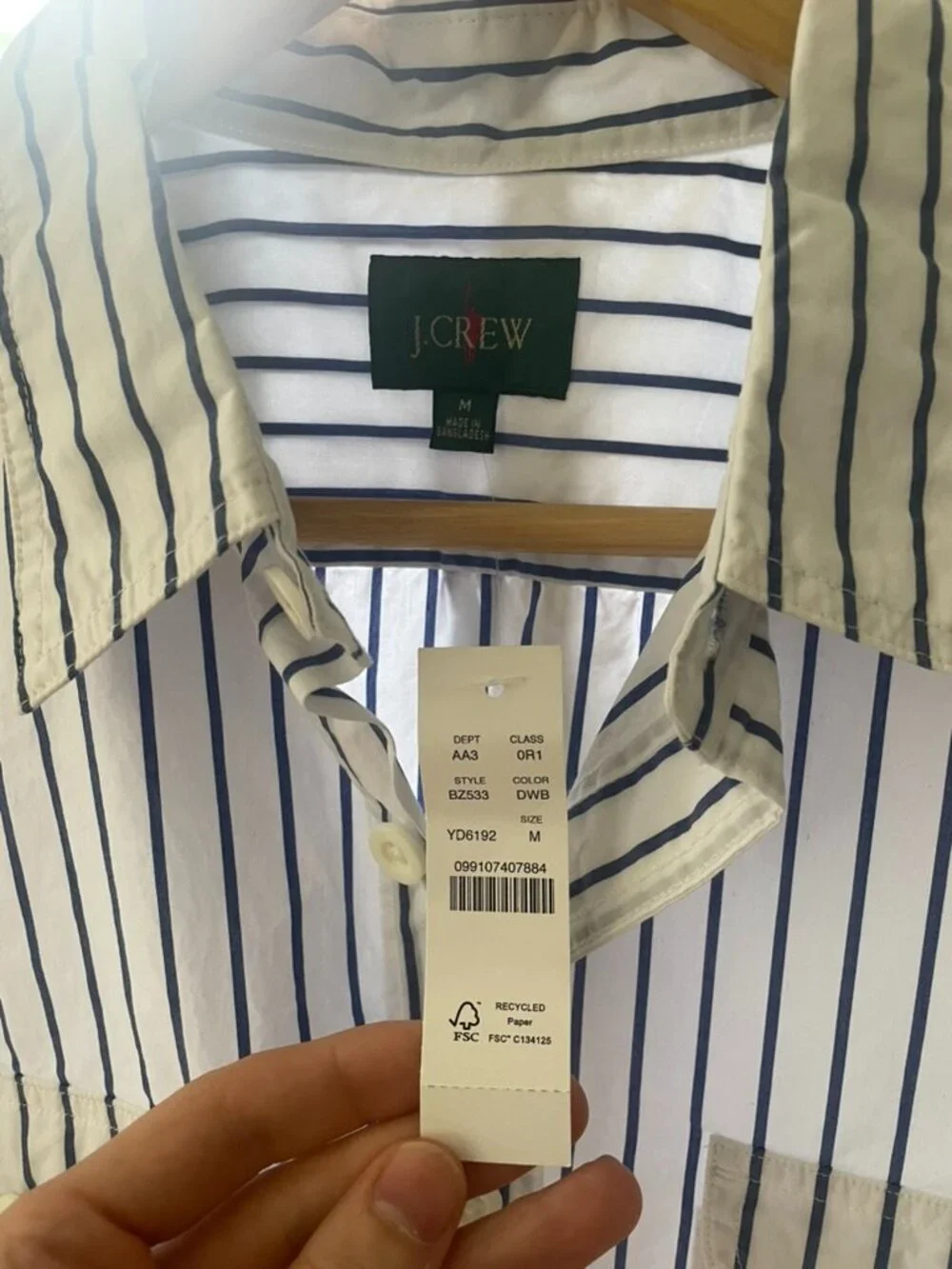 NWT Classic J Crew Breathable Work Shirt